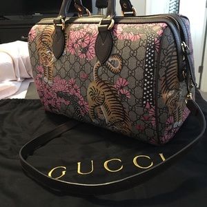 GUCCI NWT BENGAL TIGER GG BOSTON HANDBAG 409527